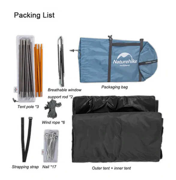Hovedbilde Naturehike knight 3P telt