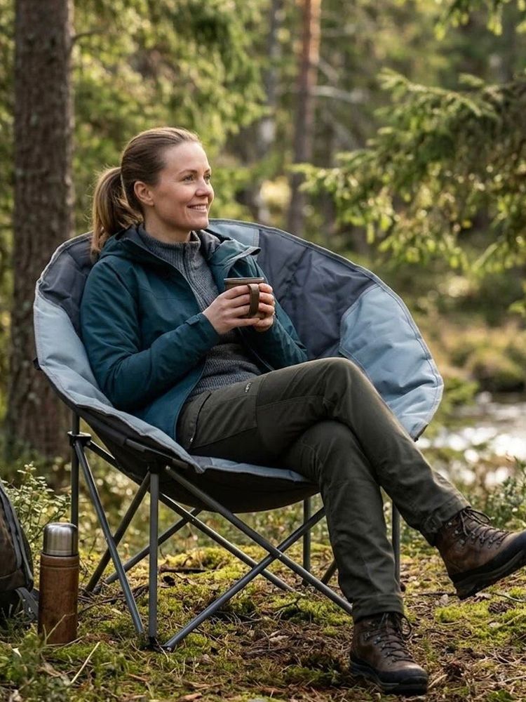  BÅL Månestol Grå Med god polstring - lakkert stål