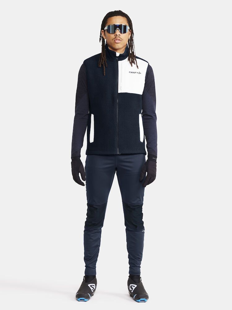 CRAFT NOR ADV Explore Pile Fleece Vest Herre Blaze/White