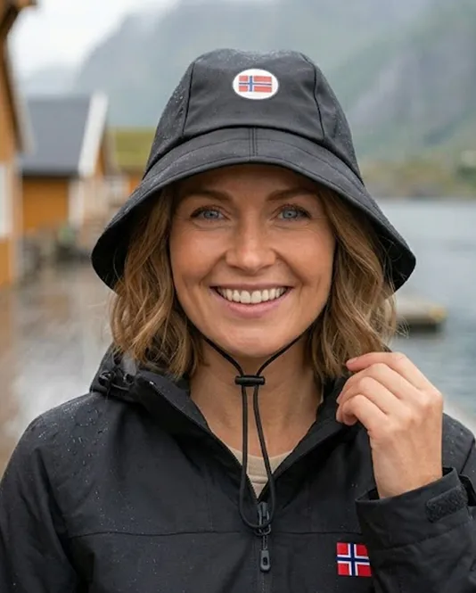 Hovedbilde Norge Sydvest one size i sort - Unisex