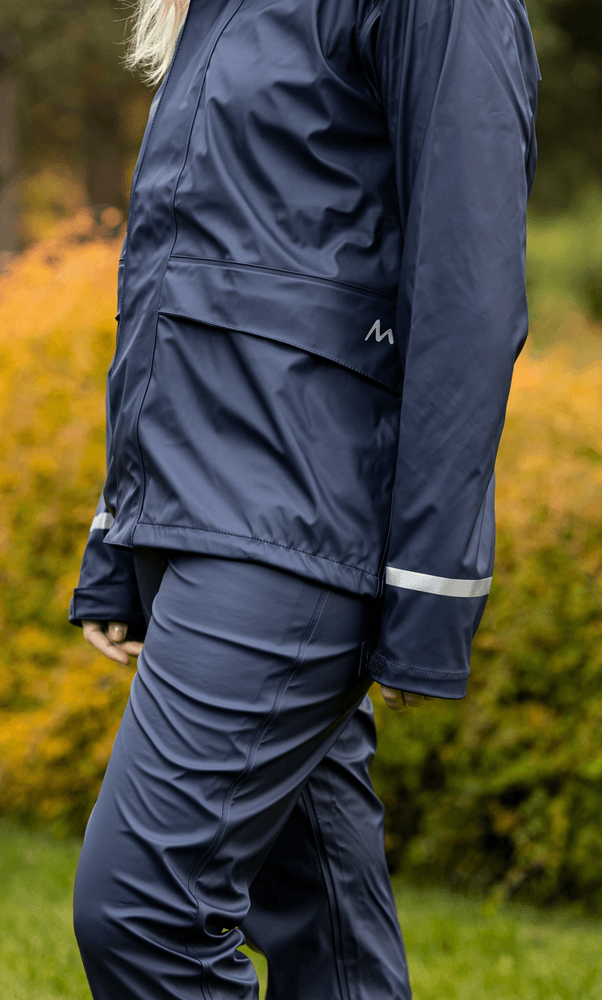 Bergen unisex regnsett i marine