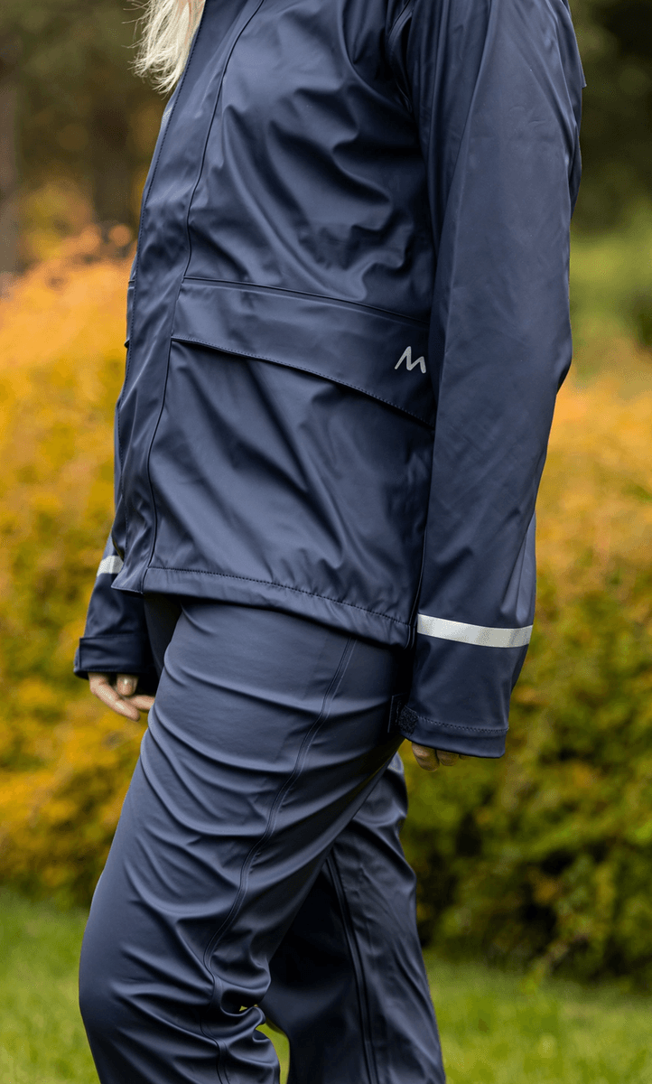 Bergen unisex regnsett i marine