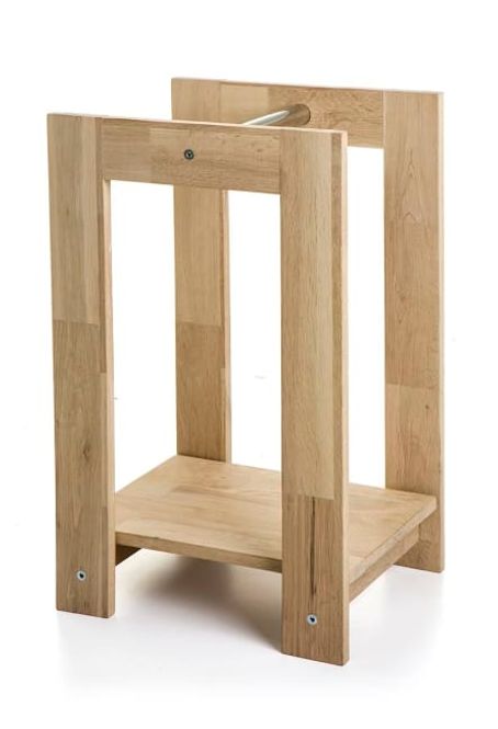Hovedbilde Vedkurv i eik - 50 cm høy