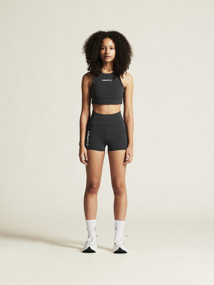 Sort treningstopp fra Craft - Rush 2.0 Crop Top