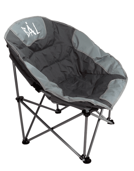 Hovedbilde  BÅL Månestol Grå Med god polstring - lakkert stål