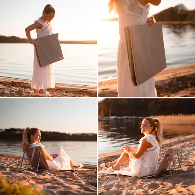 Hovedbilde Strandmatte med Ryggstøtte - Sammenleggbar Og Veldig Praktisk - BESTSELGER