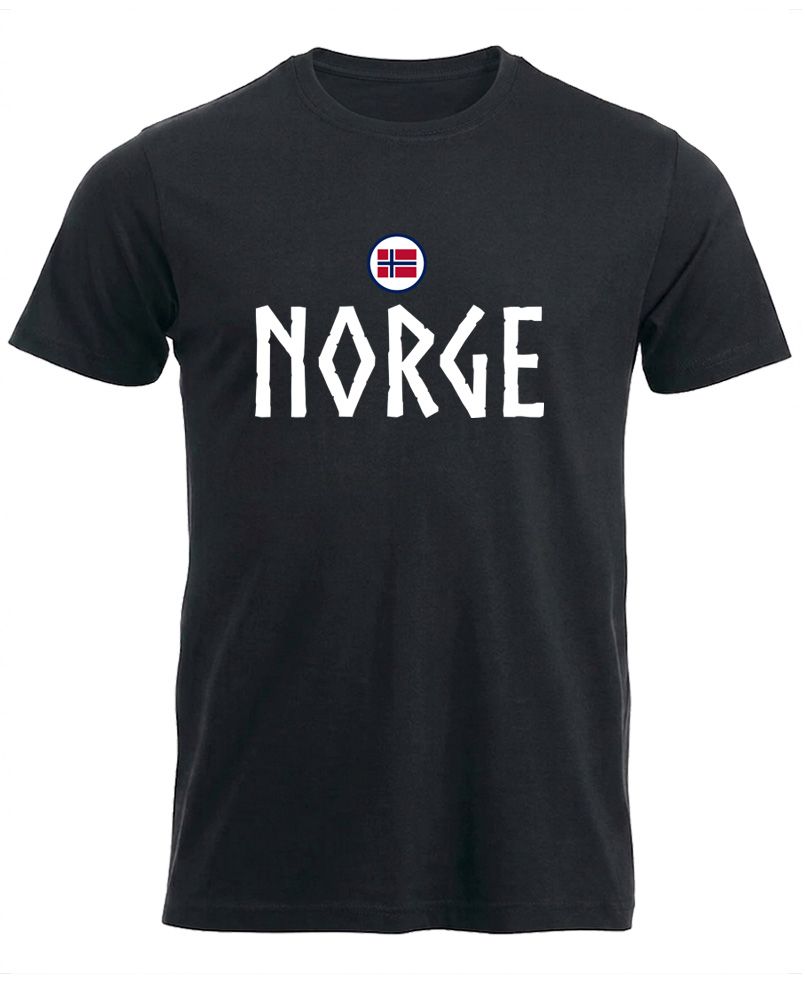 Norge t-shirt i sort - Perfekt til fotball-VM