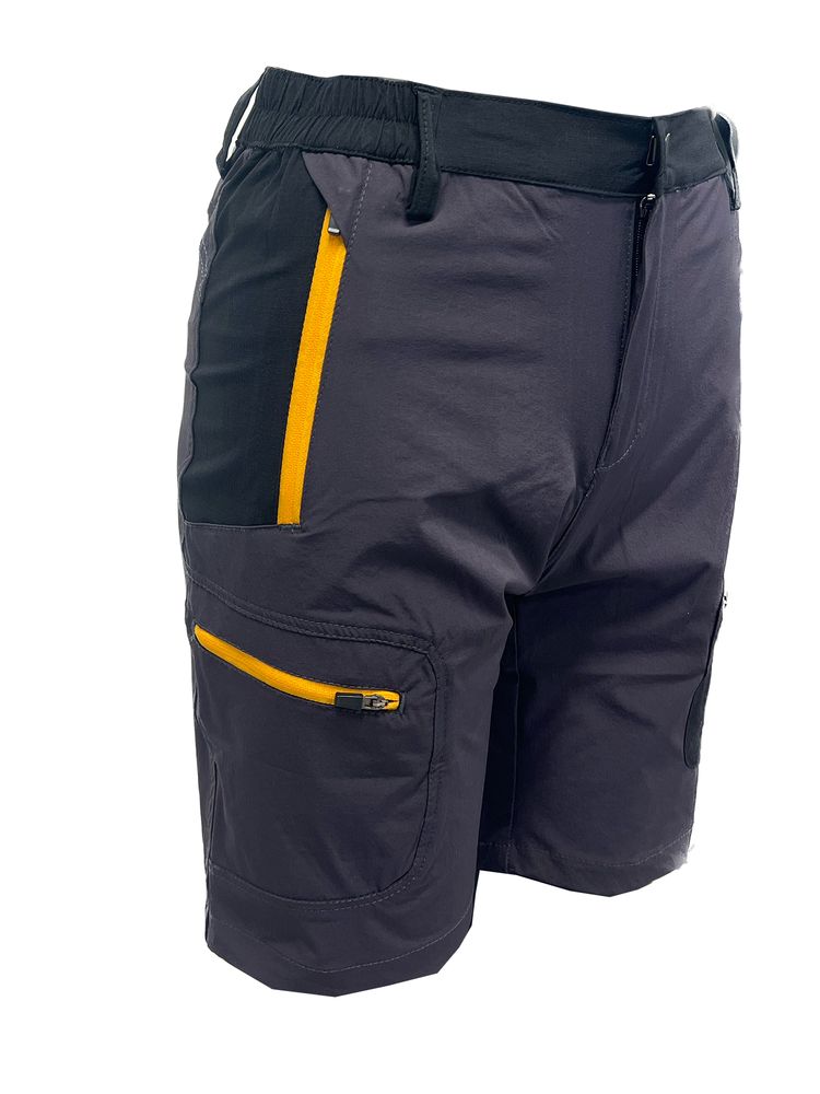 Storhøi Shorts Dame Grå med gul zip