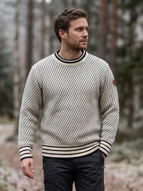 Hovedbilde Islender ullgenser white / black - Unisex