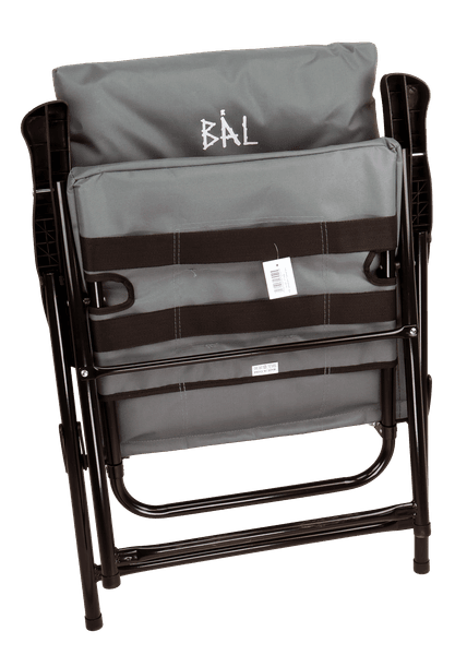 Hovedbilde BÅL Campingstol Polstret Grå Med lav rygg - lakkert stål